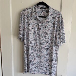 7 Diamonds Abstract Patterned Polo Shirt